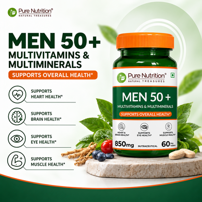Men 50+ Multivitamins & Multiminerals 60 Veg Tablets | Senior Wellness