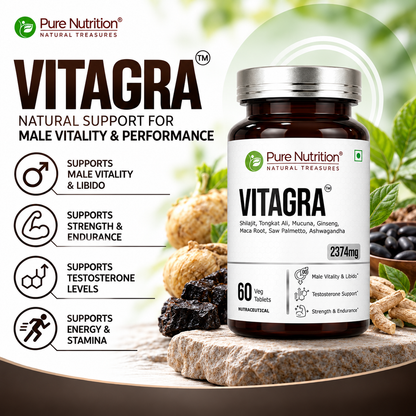 Men's Wellness Support Shilajit & Herbal Blend | Energy & Vitality