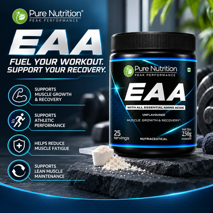 EAA Powder  All 9 Essential Amino Acids | Unflavoured | Muscle Support