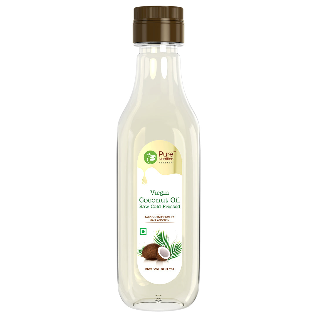 Virgin Coconut Oil 500ml | Cold Pressed, 100% Pure & Unrefined | Good for Hair, Skin & Cooking