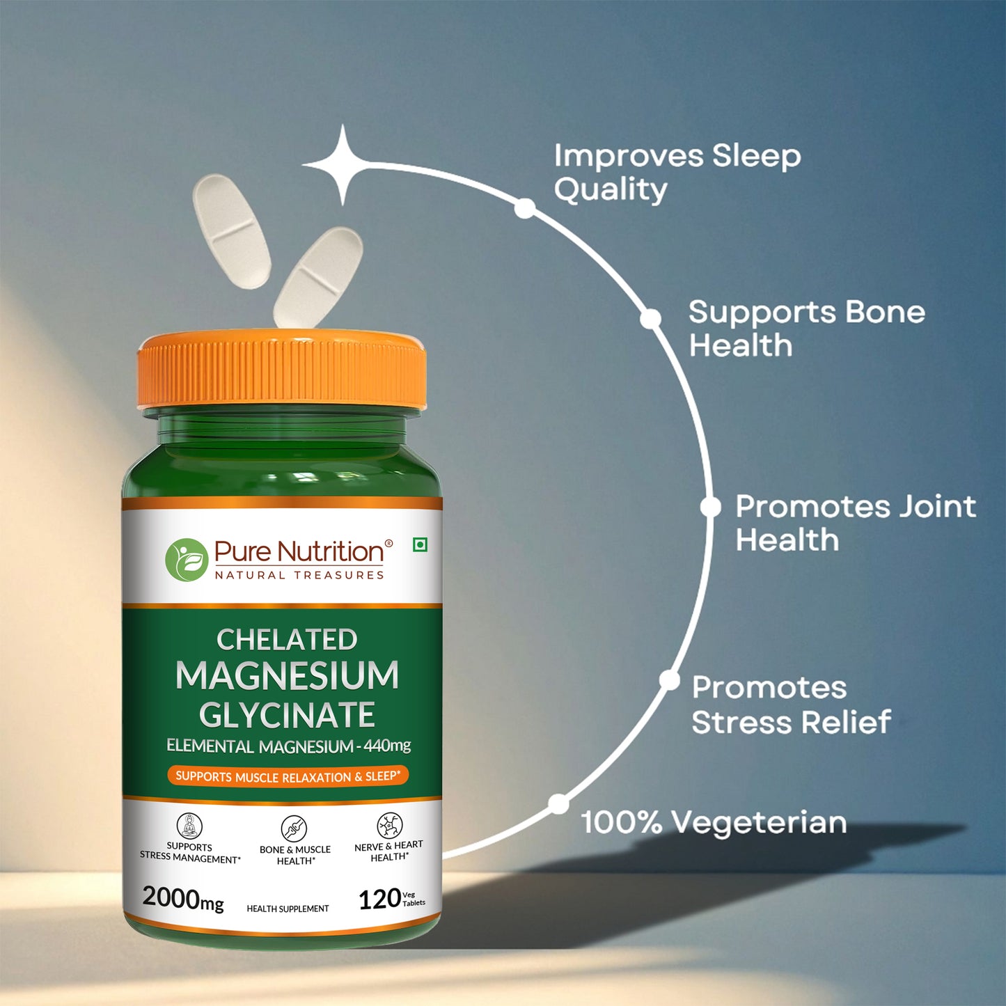 Chelated Magnesium Glycinate | Supports Relaxation, Muscle & Nerve Health