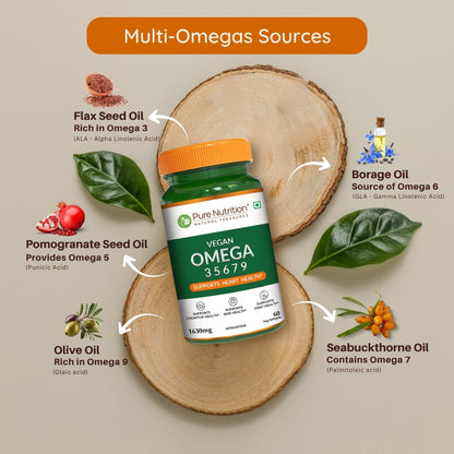 Vegan Omega Softgels – Essential 3-5-6-7-9 Fatty Acids