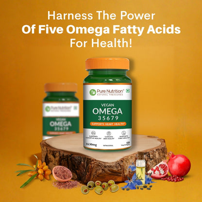 Vegan Omega Softgels – Essential 3-5-6-7-9 Fatty Acids