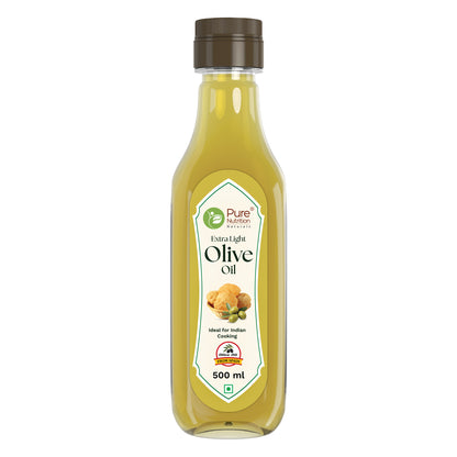 Extra Light Olive Oil | 100% Pure & Edible (500ml) | Ideal for Indian Cooking , Good For Skin