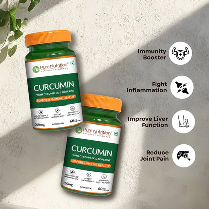 Curcumin with C3 Complex & Bioperine | 60 Veg Capsules