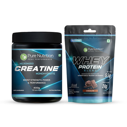 Strength Combo: Creatine Monohydrate + Whey Protein Blend