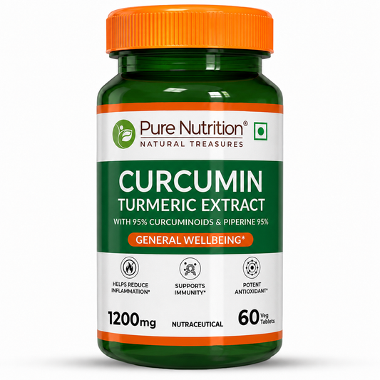 Curcumin Turmeric Extract 1200mg | 95% Curcuminoids & Piperine | 60 Tablets