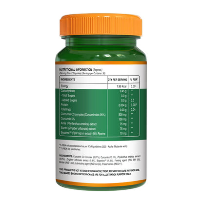 Curcumin with C3 Complex & Bioperine | 60 Veg Capsules