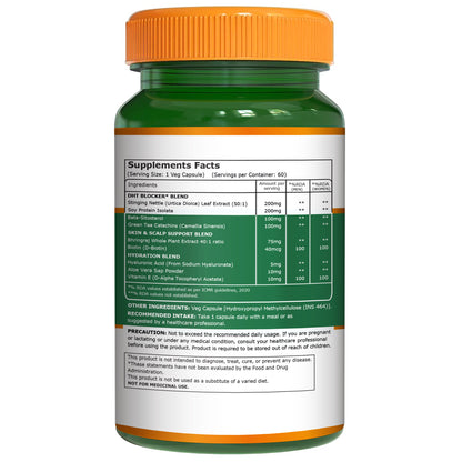 DHT Blocker with Biotin, Hyaluronic Acid & Stinging Nettle Extract | Hair & Scalp Support | 700 mg | 60 Veg Capsules