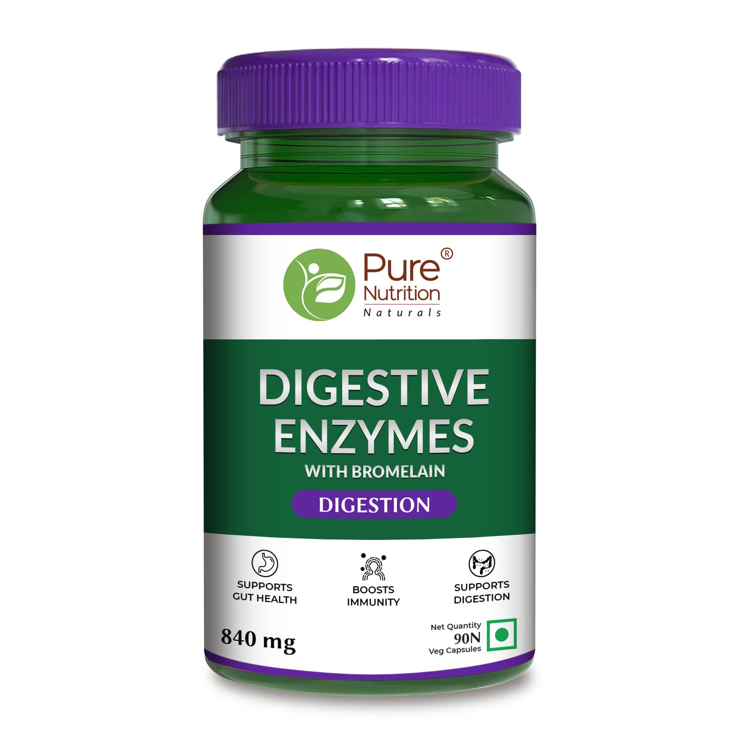 Digestive Enzymes with Bromelain 840mg | Multi Enzyme Blend Supplement