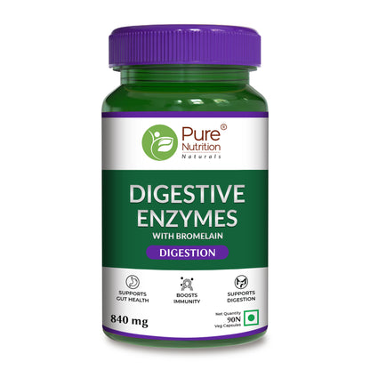 Digestive Enzymes with Bromelain 840mg | Multi Enzyme Blend Supplement