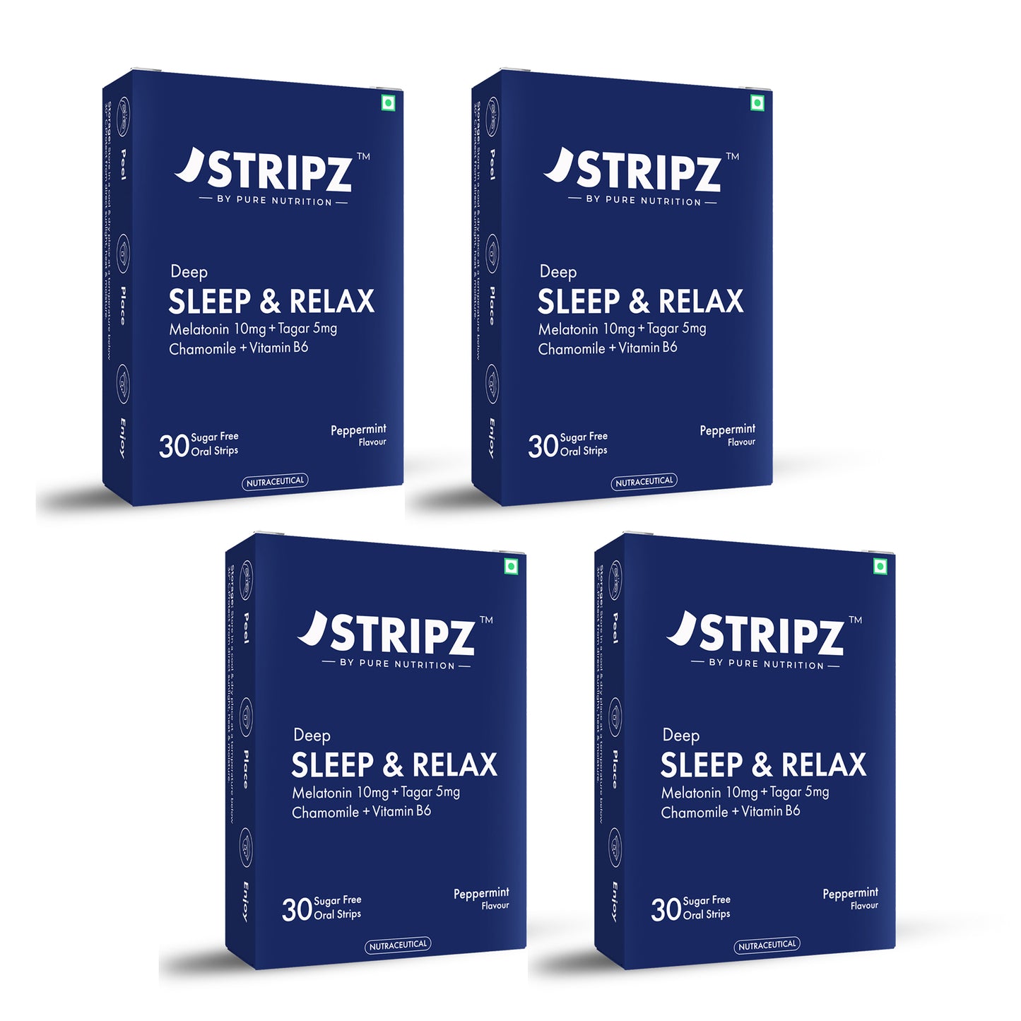 Deep Sleep & Relax Oral Strips – Melatonin, Botanicals & Vitamin B6 (30 Strips)