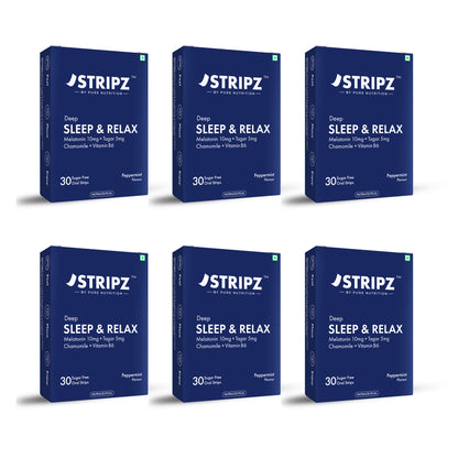 Deep Sleep & Relax Oral Strips – Melatonin, Botanicals & Vitamin B6 (30 Strips)
