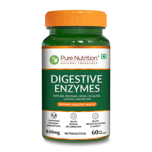 Pure Nutrition Digestive Enzymes with Bromelain – Supports Healthy Digestion