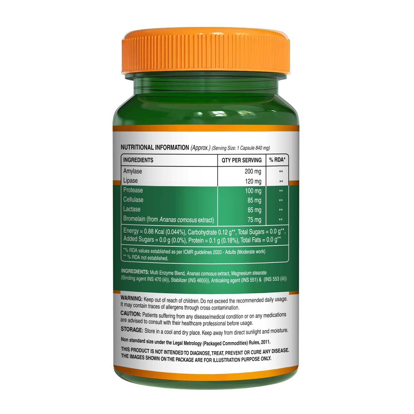 Pure Nutrition Digestive Enzymes with Bromelain – Supports Healthy Digestion