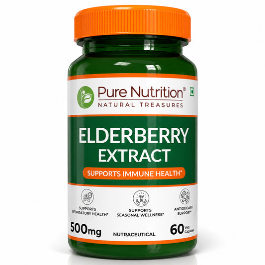 Elderberry Extract 500 mg | Sambucus Nigra Fruit Extract | 60 Capsules