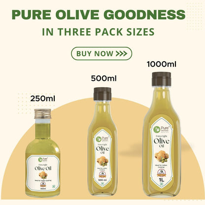 Extra Light Olive Oil | 100% Pure & Edible (500ml) | Ideal for Indian Cooking , Good For Skin