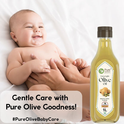 Extra Light Olive Oil | 100% Pure & Edible (1 Litre) | Ideal for Indian Cooking , Good For Skin