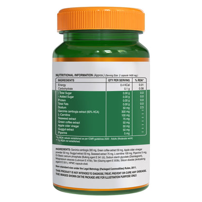 FATMELT with Garcinia Cambogia, L-Carnitine, and Apple Cider Vinegar - 60 Capsules