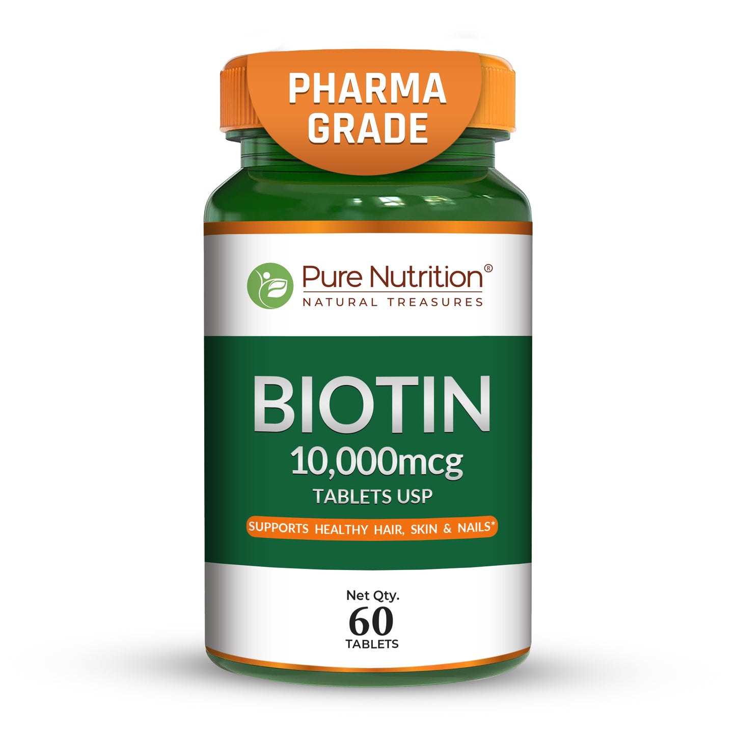 Pure Nutrition Biotin 10,000 mcg | Pharma Grade