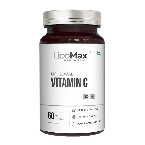 Pure Nutrition LipoMax Liposomal Vitamin C 80mg bottle, 60 vegetarian capsules