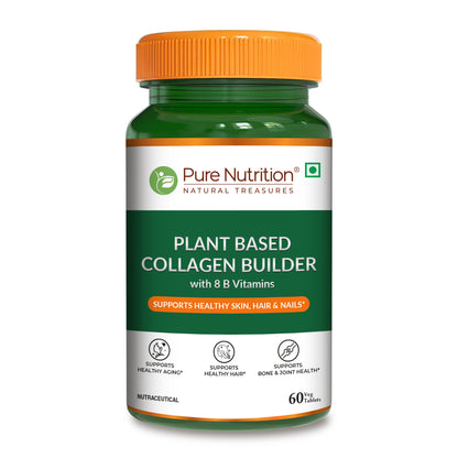 Plant-Based Collagen Builder - Enhance Skin, Hair & Nail Health-60 Tab