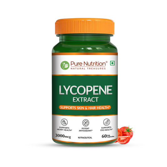 Pure Nutrition Lycopene Extract | 3000 mcg | 60 Veg Capsules