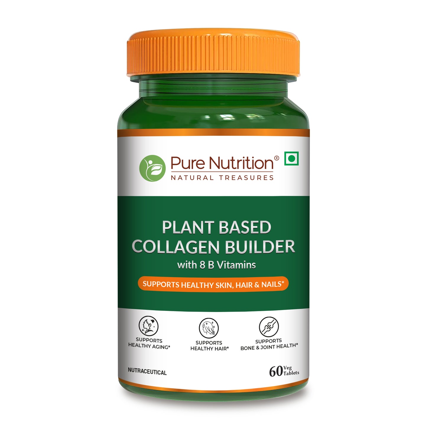 Plant-Based Collagen Builder - Enhance Skin, Hair & Nail Health-60 Tab