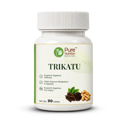 Pure Nutrition Trikatu Tablets | Ayurvedic Herbal Blend with Pippali, Maricha & Shunthi | Supports Digestion & Metabolism 