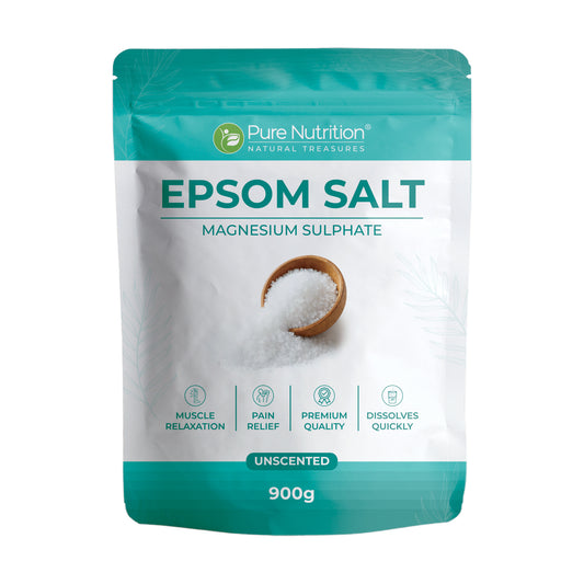 Epsom Salt (Magnesium Sulphate) | Premium Unscented Bath Salt | 900 g