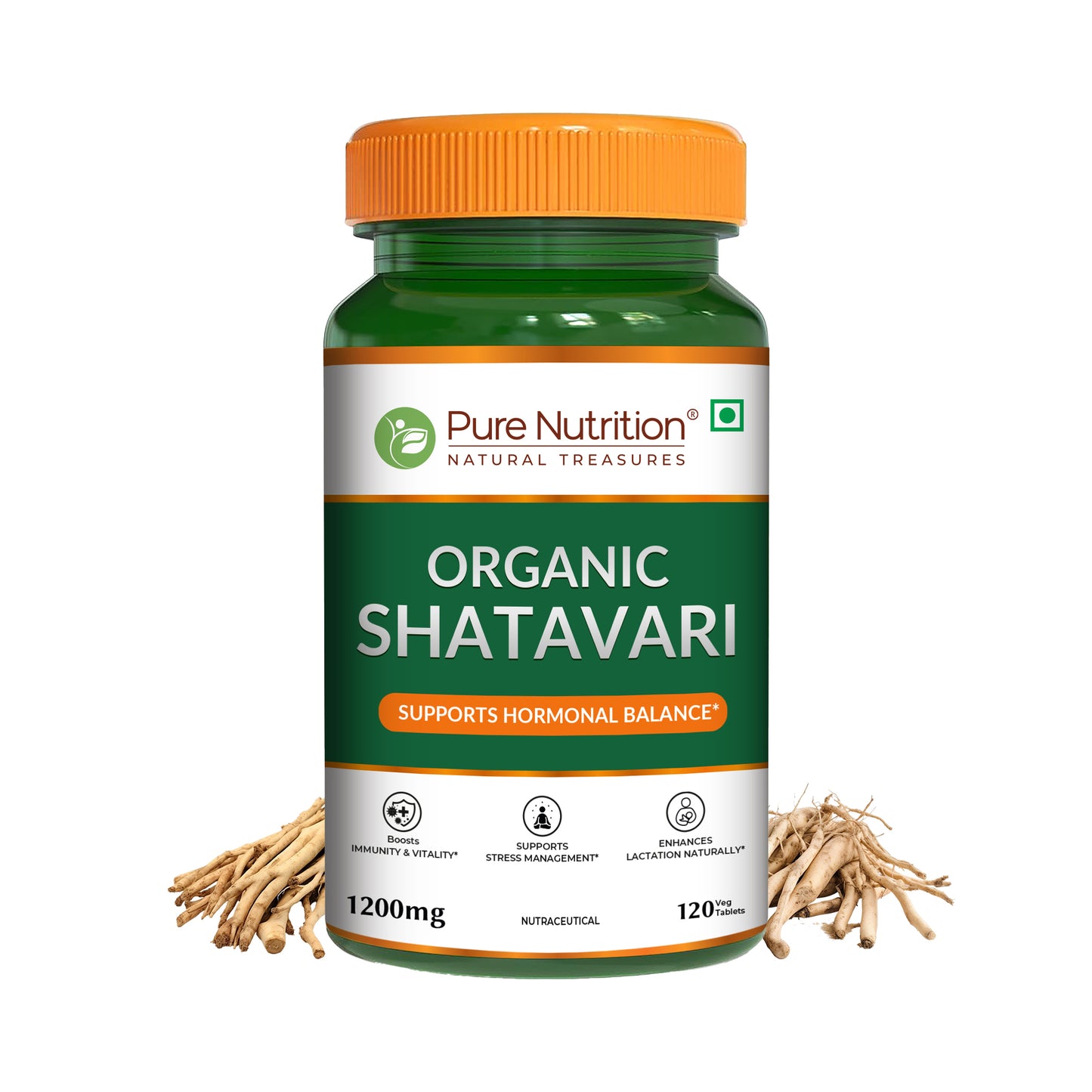 Organic Shatavari - 120 Tablets | Boosts Immunity, Digestion, and Supports Women's Hormonal and Reproductive Health