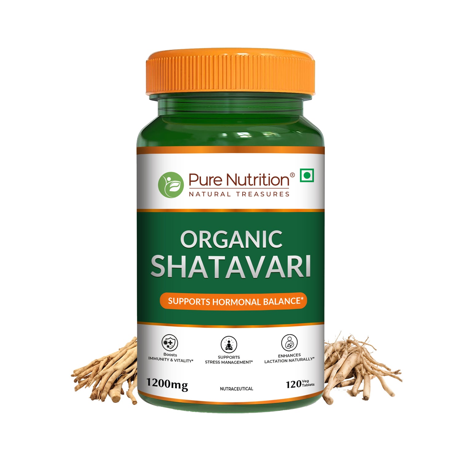 Organic Shatavari - 120 Tablets | Boosts Immunity, Digestion, and Supports Women's Hormonal and Reproductive Health