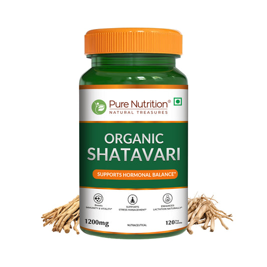 Organic Shatavari - 120 Tablets | Boosts Immunity, Digestion, and Supports Women's Hormonal and Reproductive Health