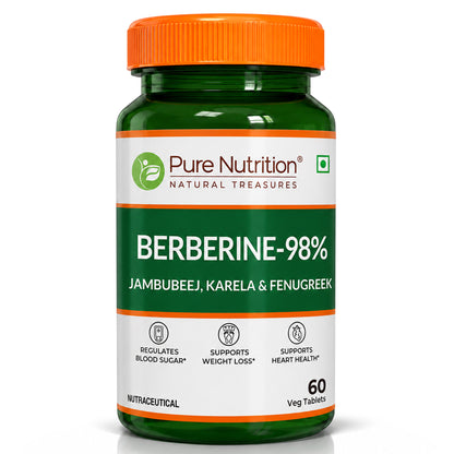 Berberine 98%  60 Vegetarian Tablets | Herbal Supplement