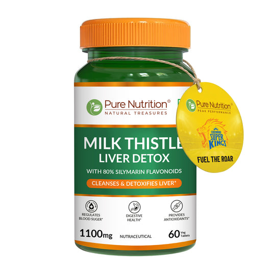 Liver Cleanse Supplements with Milk Thistle |Veg Tablets for Detox