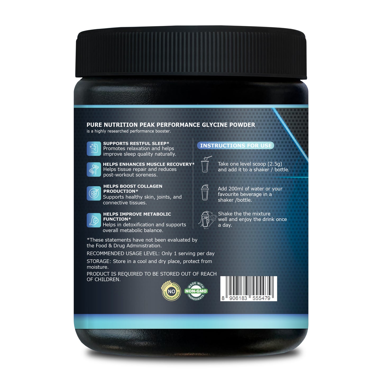 Pure Nutrition Peak Performance Glycine Powder – 200 g