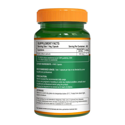 Garlic Extract Capsules – 60 Count