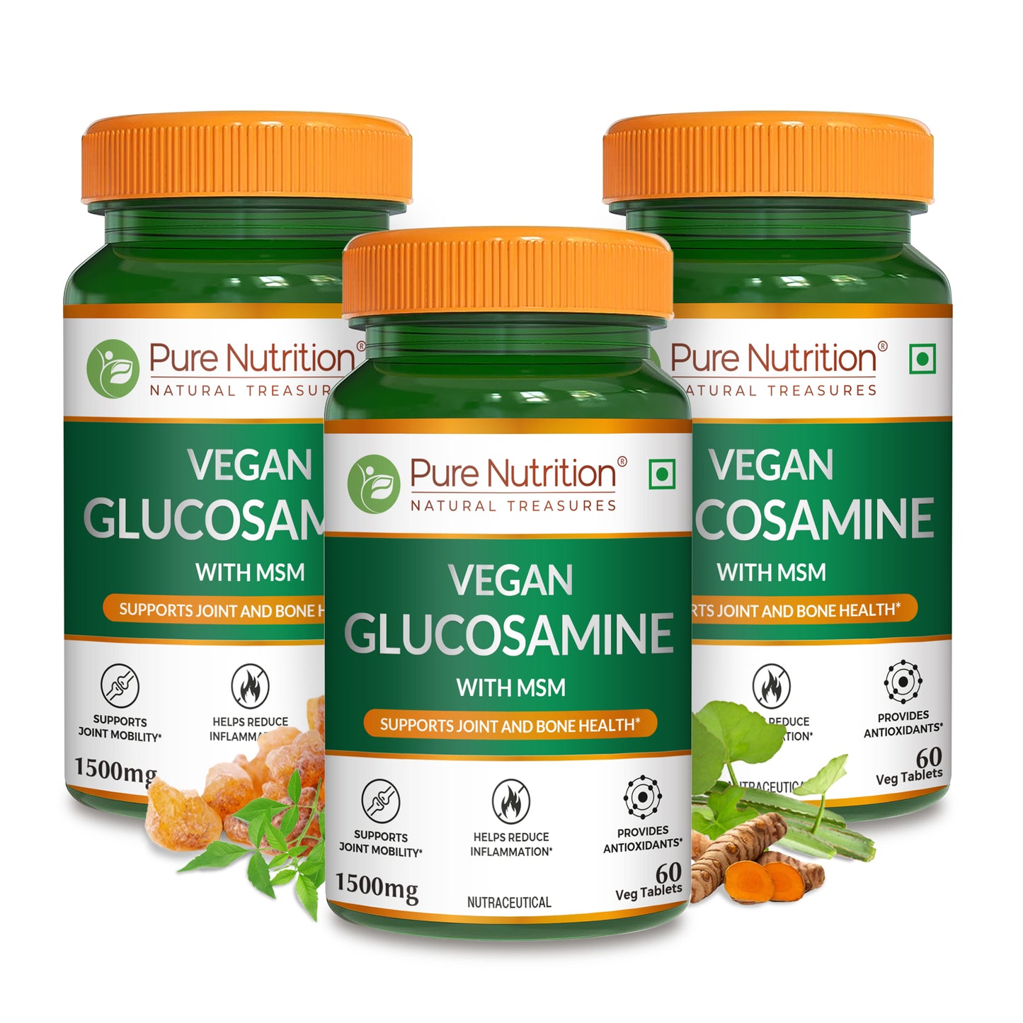 Vegan Glucosamine with MSM 60 Tablets