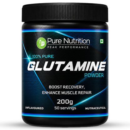 Pure L-Glutamine Powder 200g | Unflavoured Recovery & Workout Nutrition Supplement