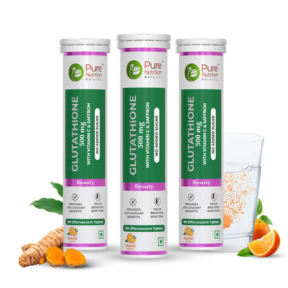 Glutathione 500mg with Vitamin C & Saffron