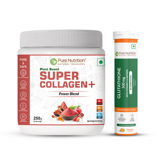 Radiant Skin Combo Glutathione 500mg Effervescent + Plant-Based Collagen