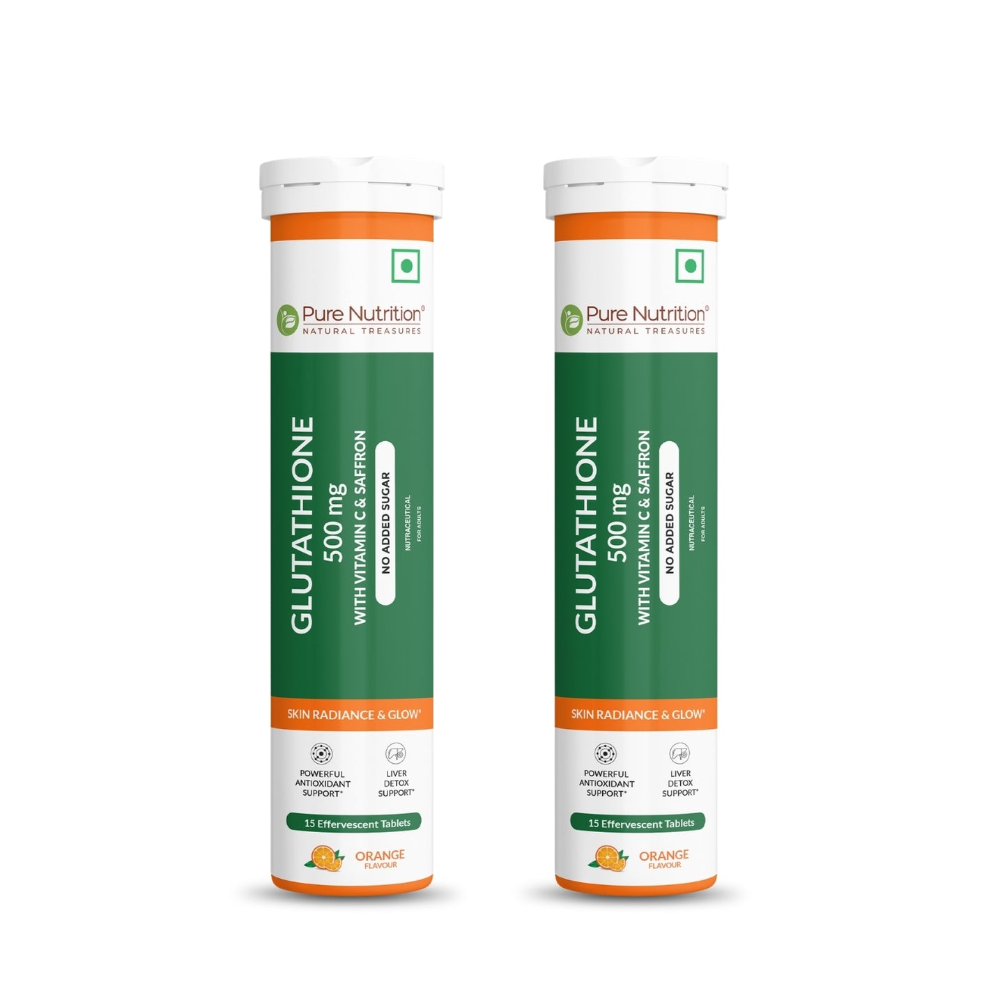 Glutathione 500mg with Vitamin C & Saffron | Effervescent Tablets for Skin Glow