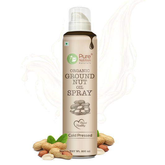 Organic Groundnut Oil Spray |100% Pure | Cold Pressed Oil for Heart Health & Rich in antioxidants