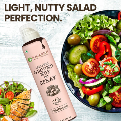 Organic Groundnut Oil Spray 200ml | Cold-Pressed & Pure for Cooking