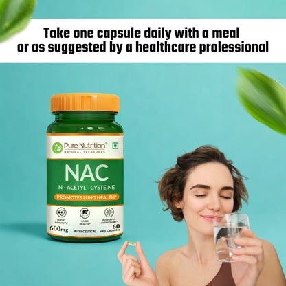 NAC Supplement – N-Acetyl L-Cysteine 600mg | 60 Veg Capsules