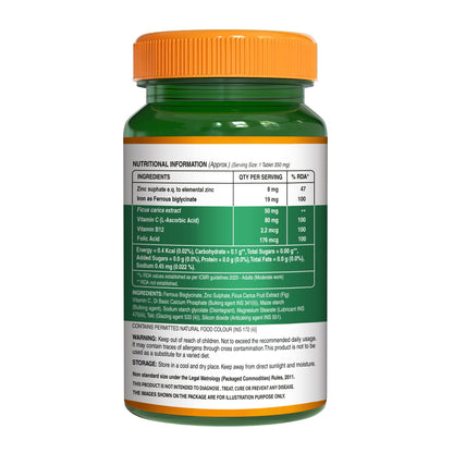 Iron with Folic Acid - 120 Tablets | Supports Haemoglobin Production and Helps Maintain Healthy Iron Levels