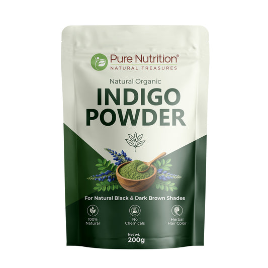 Natural Organic Indigo Powder – Chemical-Free Hair Coloring for Black & Dark Shades