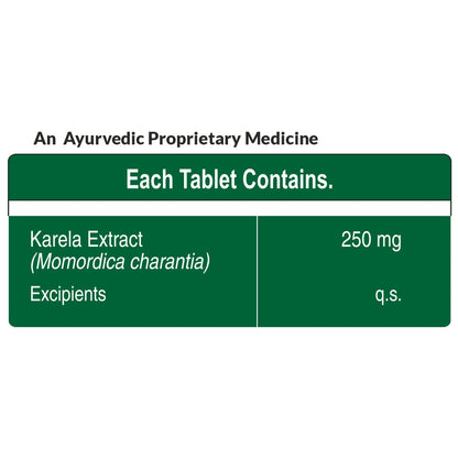 Karela Extract Supplement| Promotes Healthy Sugar Levels & Metabolic Wellness - 60 Tablets