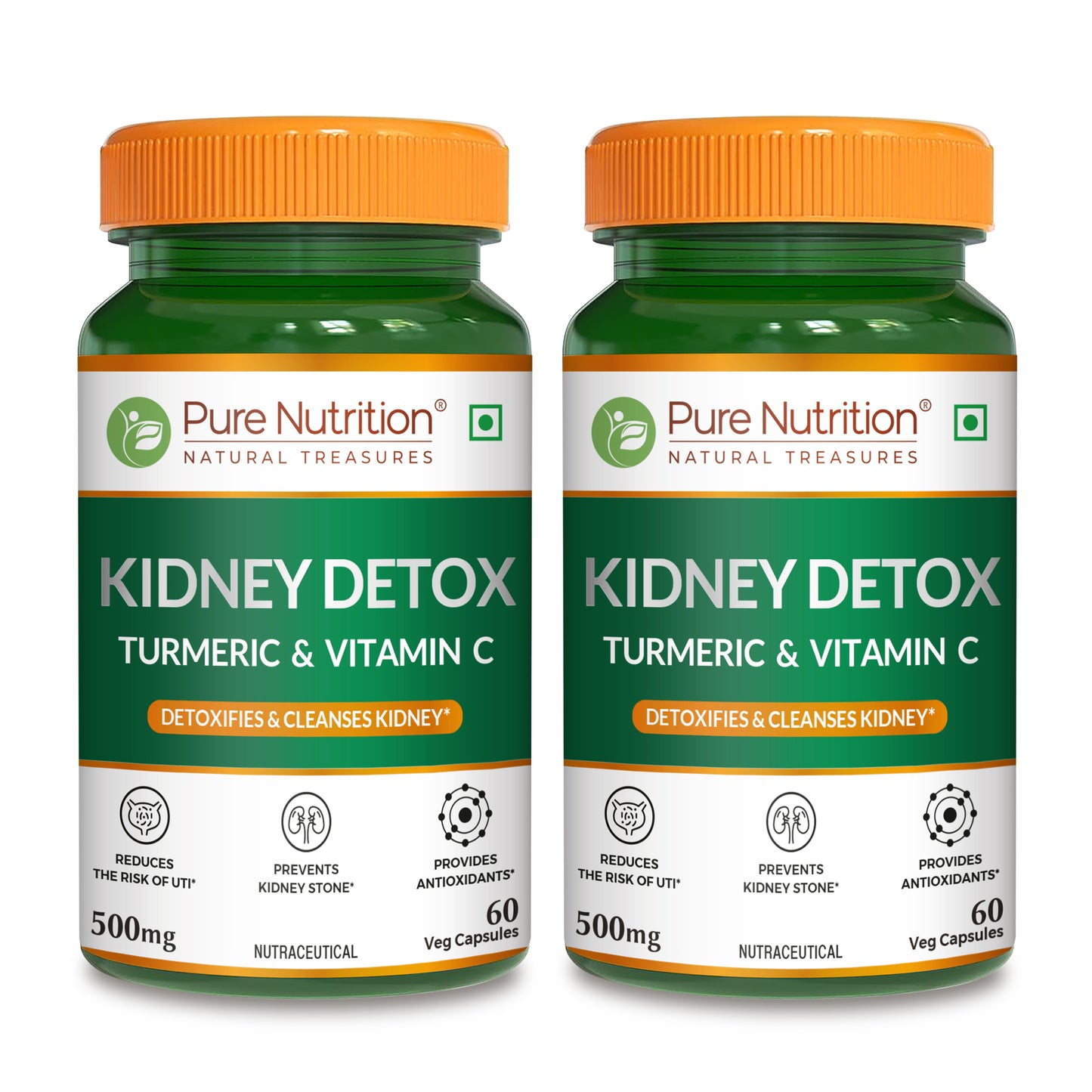 Kidney Wellness Supplement with Turmeric & Vitamin C | Supports Detox