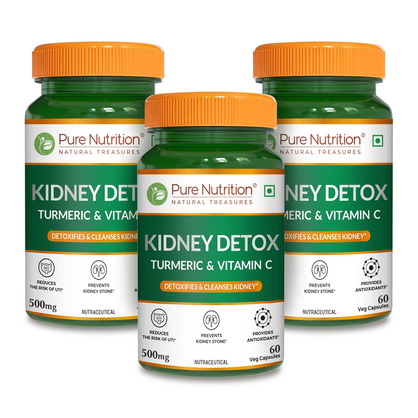Kidney Wellness Supplement with Turmeric & Vitamin C | Supports Detox